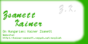 zsanett kainer business card